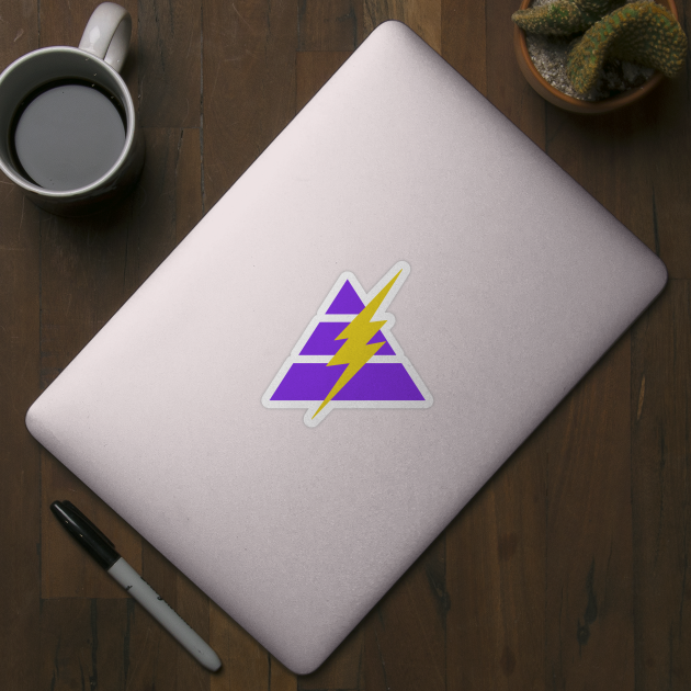 Pyramid Triangle Lightning Bolt - Purple by SpaceAlienTees